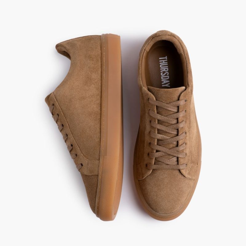 1024x1024 Women Sneakers Premier LowTop Camel 063022 Flatlay